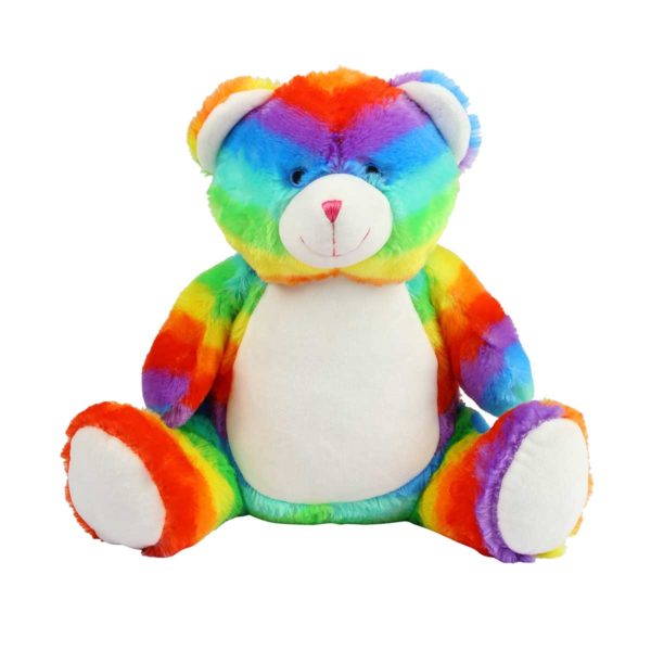 Teddy-Regenbogen | personalisiertes Kuscheltier | Mumbles Zippie Teddy rainbow